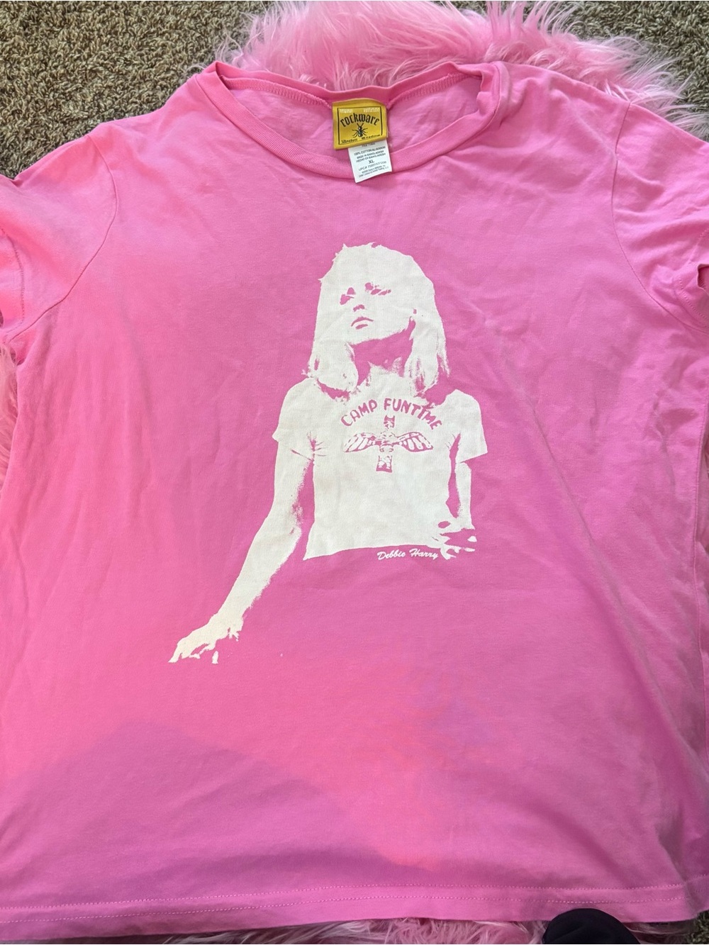 Y2K Blondie Debbie Harry Pink Graphic Tee XL